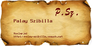 Palay Szibilla névjegykártya